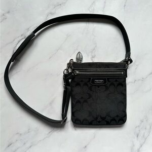 Black Coach Canvas Crossbody Bag